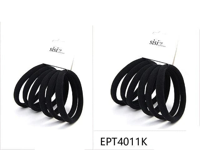 SISI Large Soft Black Stretchy Hair Tie
